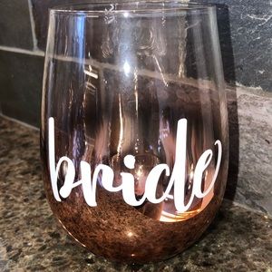 Bride wine glass